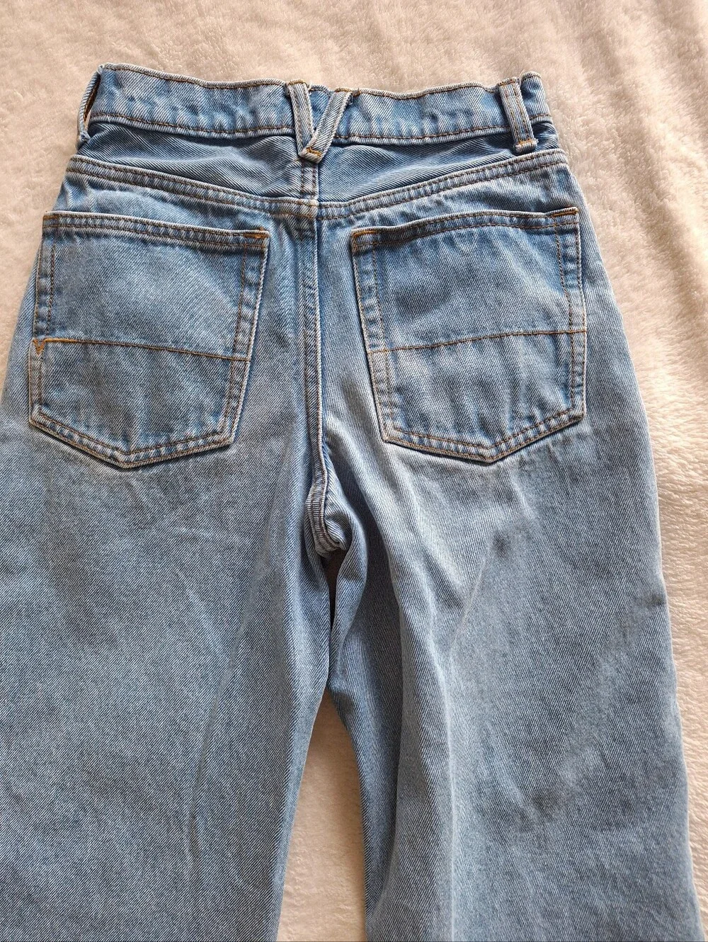 Vans Kids Check-5 Baggy Denim Pants Light Wash Size 24 / 8 Skate